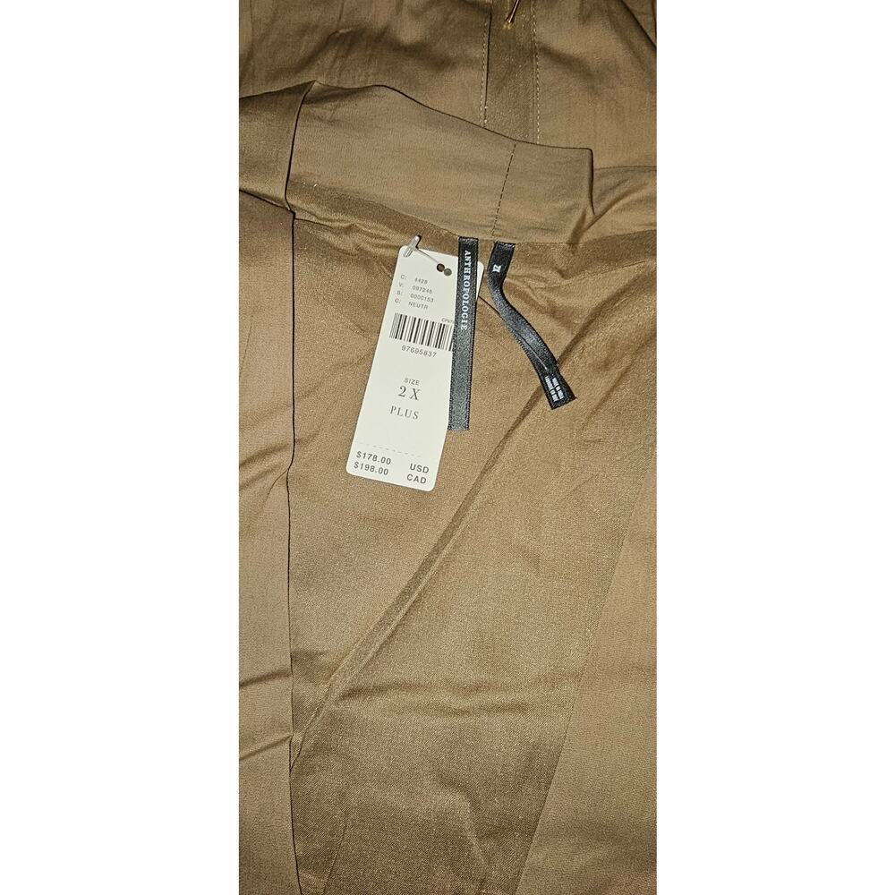 NWT ANTHROPOLOGIE The Tommie Zip-Front Midi Dress $178 PLUS 2X Neutral - Picture 4 of 4